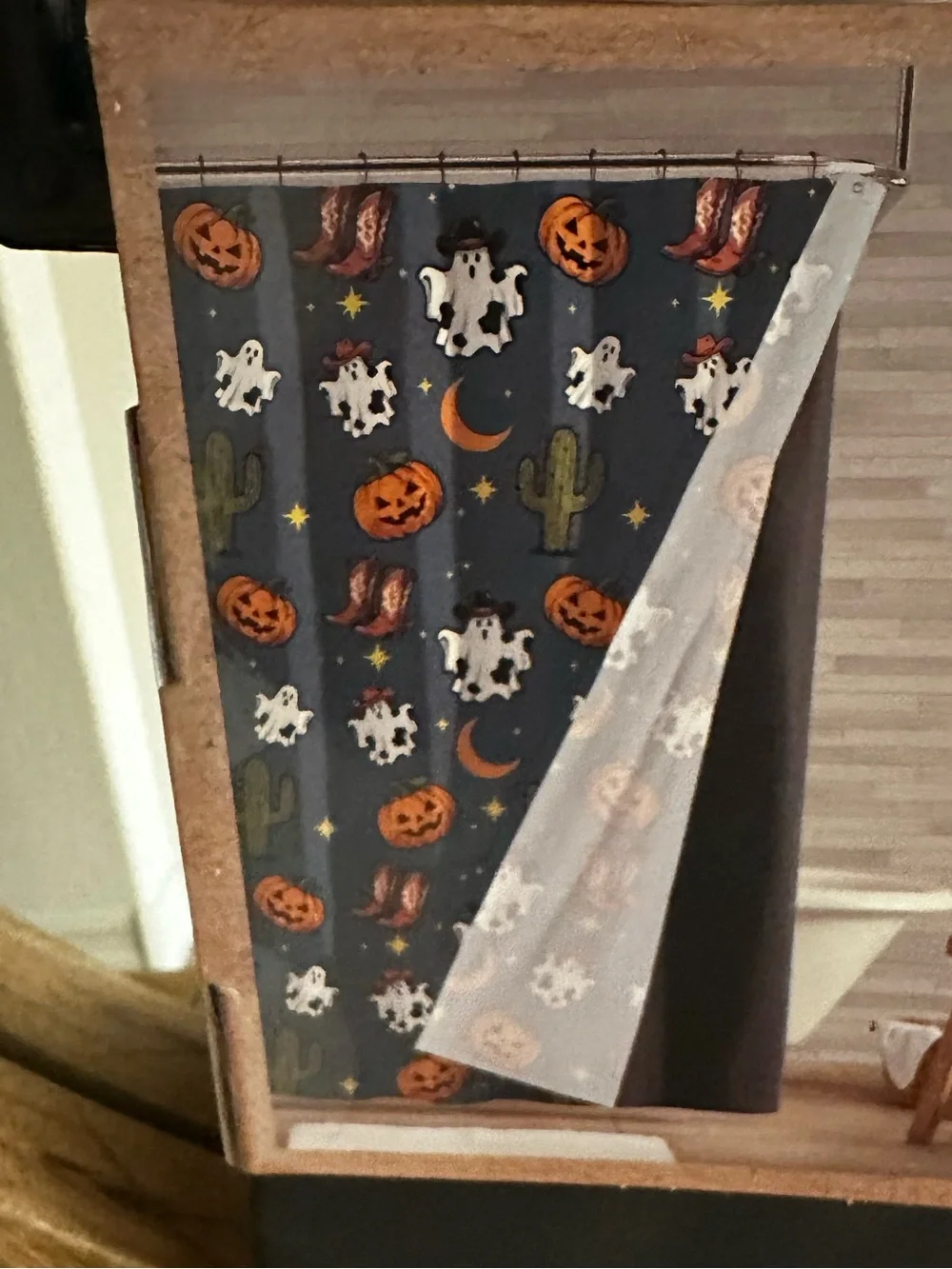 Wrangler Halloween Shower Curtain